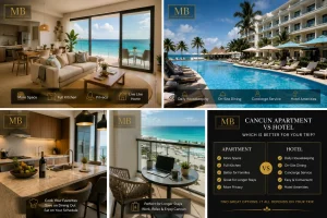 Apartment or hotel in Cancun comparison for families, longer stays, kitchens, privacy and hotel services