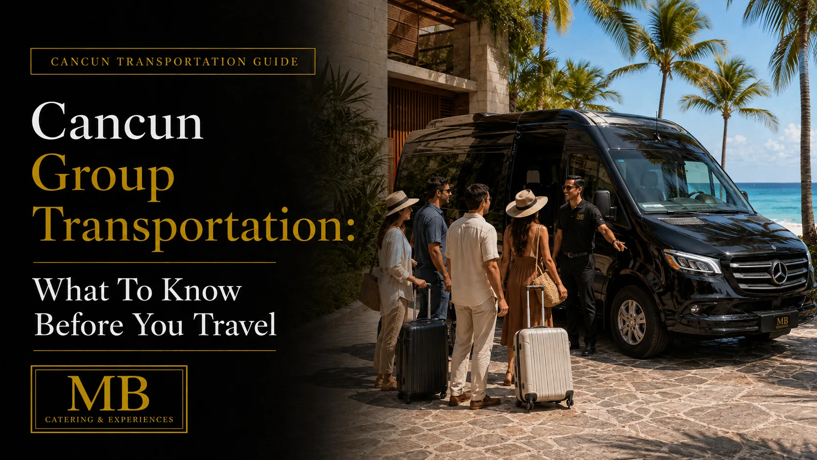 Cancun group transportation guide for airport transfers, villas, weddings and groups of 10 to 50 plus guests