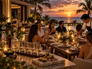 Hosted private tequila tasting in Cancun with guests learning about different tequila styles