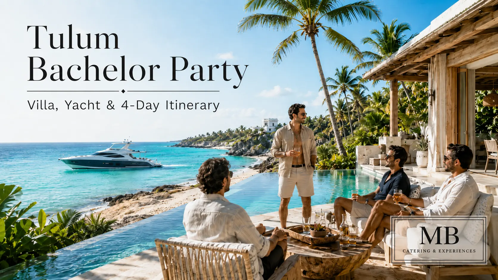 Tulum bachelor party villa, yacht and four-day itinerary guide by MB Catering & Experiences