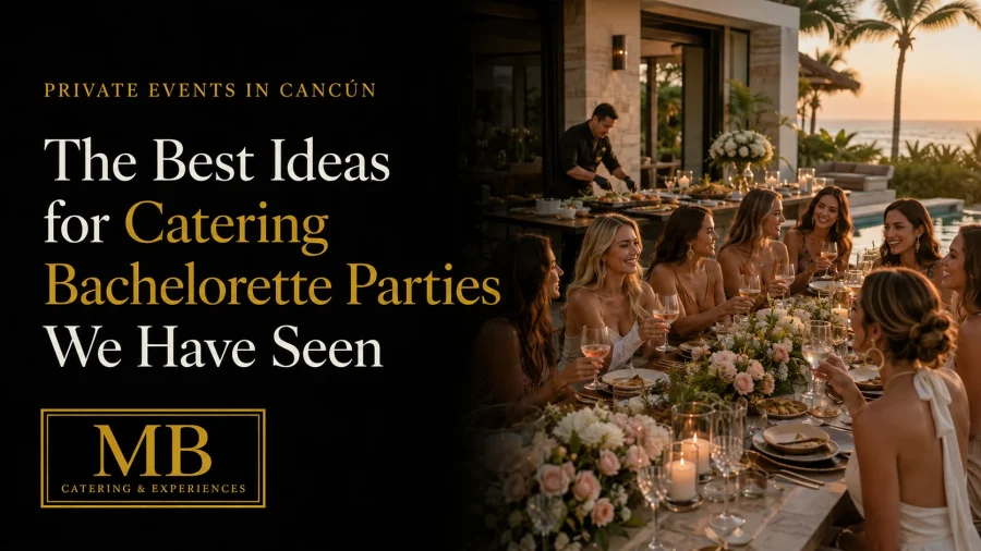 Catering Bachelorette Parties at a private villa with poolside food and cocktail service